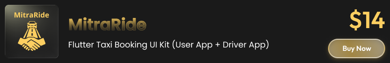 MitraRide Flutter Taxi Booking UI Kit