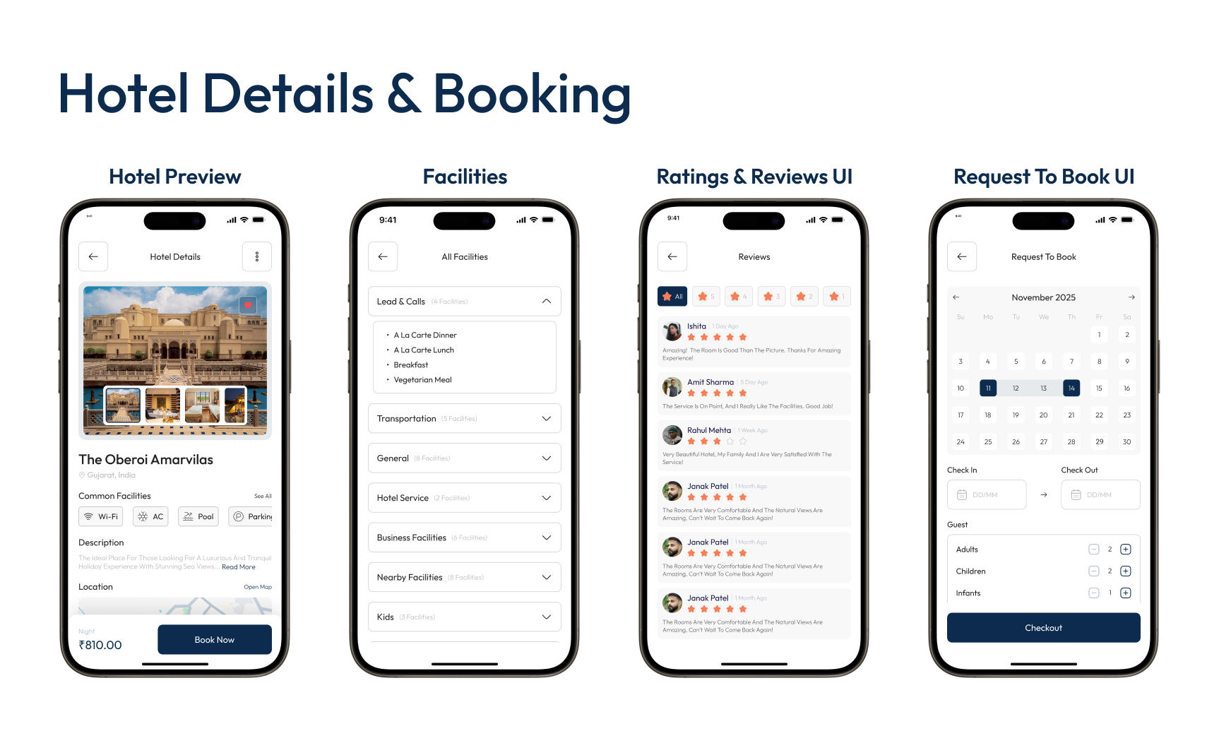 RoomeeGo – Hotel, Villa & Apartment Booking Flutter UI Kit (Modern & Minimal, 40 Screens)
