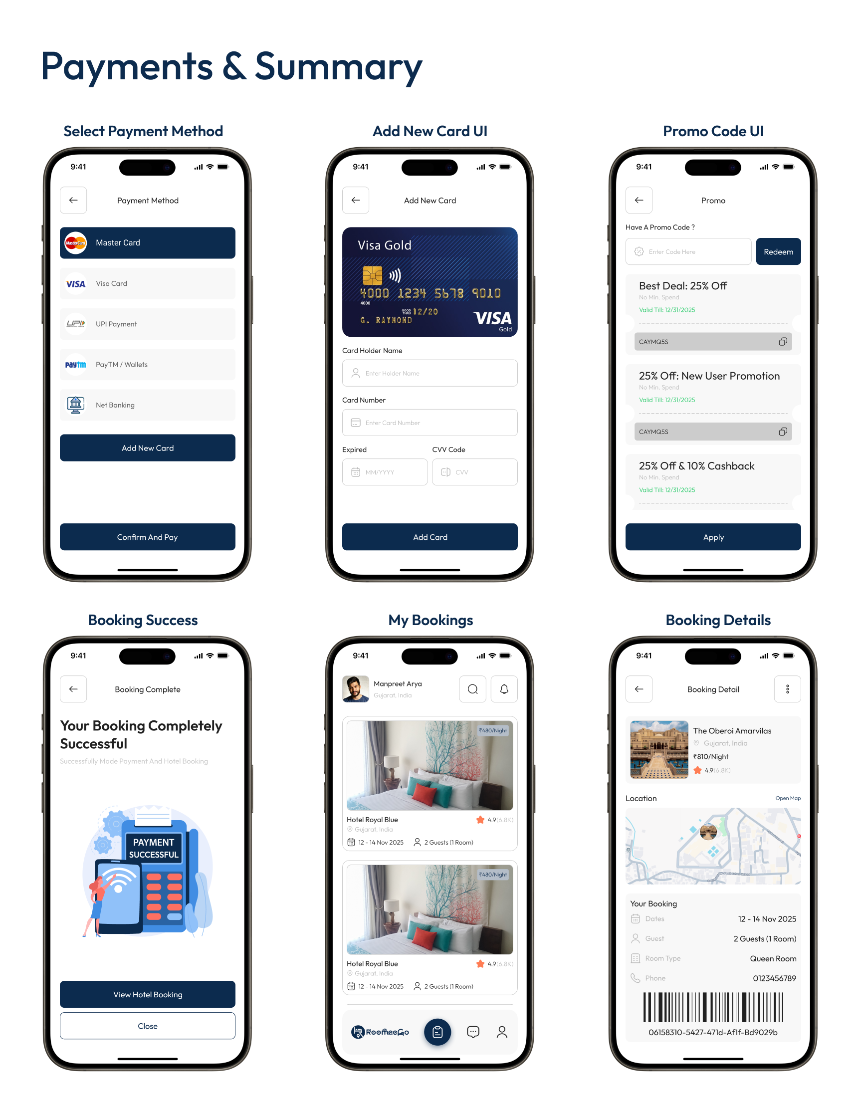 RoomeeGo – Hotel, Villa & Apartment Booking Flutter UI Kit (Modern & Minimal, 40 Screens)